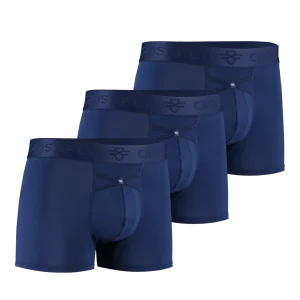3-pack IKON Men's 3" Trunks (Navy)