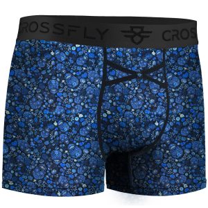 IKON Men's 3" Trunks - Skulls and Hearts Blues