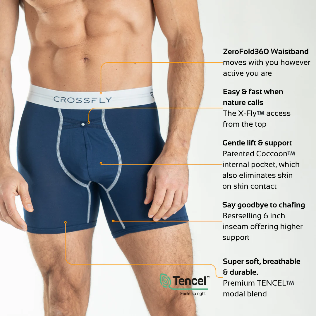 3-Pack: IKON X Men's 6" Boxers - Navy/White – Image 2