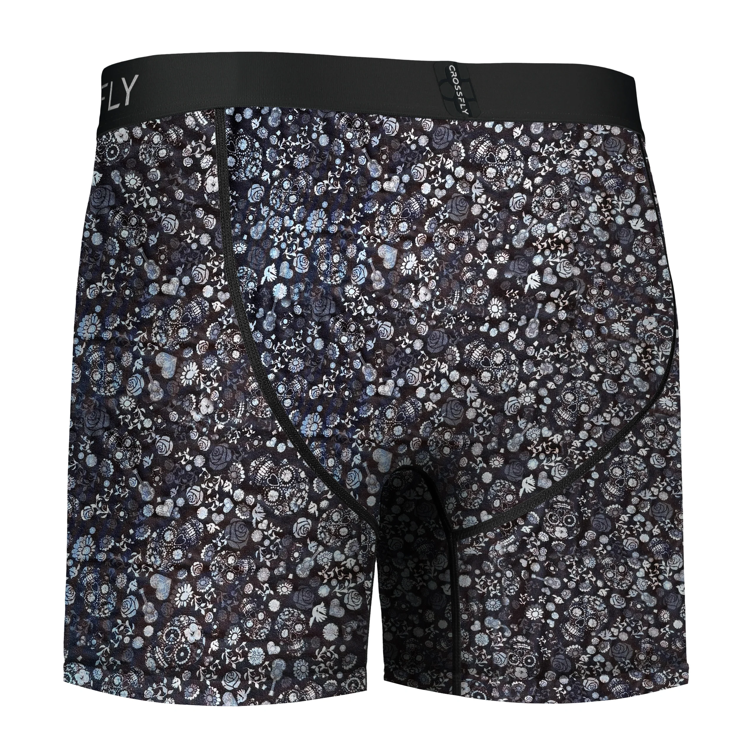 2-Pack: IKON 6" Boxers: Charcoal / Skulls Print – Image 3