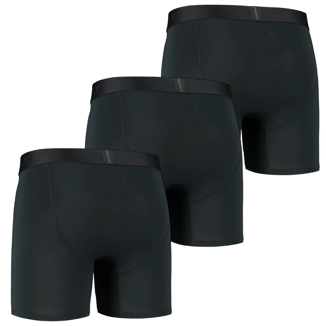 3-pack IKON Men's 6" Boxers (Black) – Image 4
