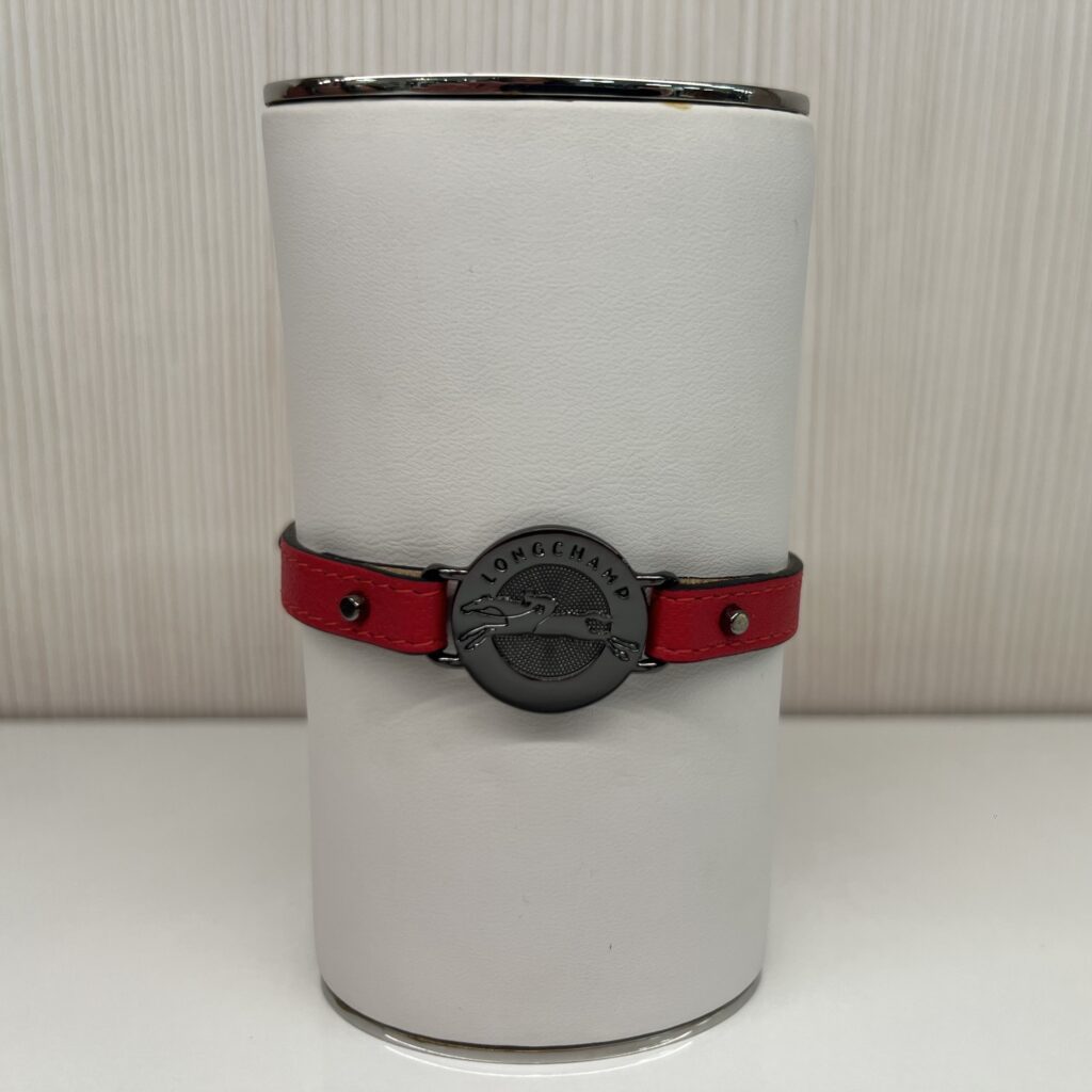 Bracelet Le Pliage femme cuir Longchamp rouge