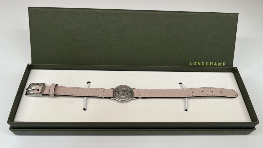 Bracelet Le Pliage femme cuir Longchamp nude – Image 2