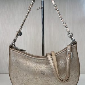 Sac demi-lune Nelia cuir Mila Louise crème