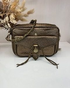 Sac besace ORELIA cuir effet bubble kiwi Mila Louise