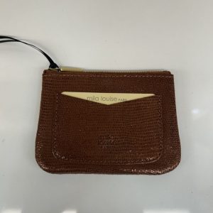 Porte-monnaie Lias cuir effet lézard cognac Mila Louise