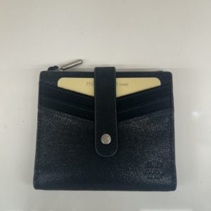 Porte-carte SIDO cuir effet paillettes noir Mila Louise