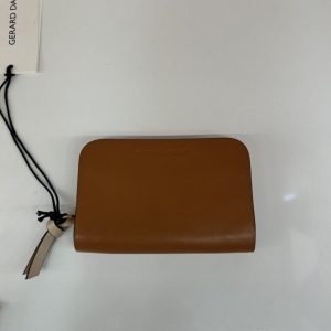 Mini Portefeuille femme cuir lisse camel/paille Gérard Darel