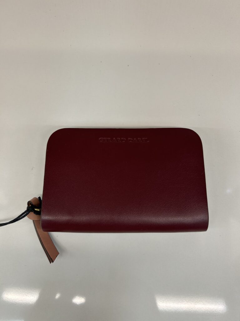 Mini Portefeuille femme cuir lisse bordeaux/nude Gérard Darel