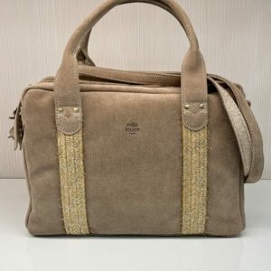 Sac à main Mapa V4 cuir daim Mila Louise crème