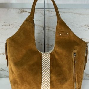 Sac hobo Philae V3 croûte de cuir Mila Louise camel