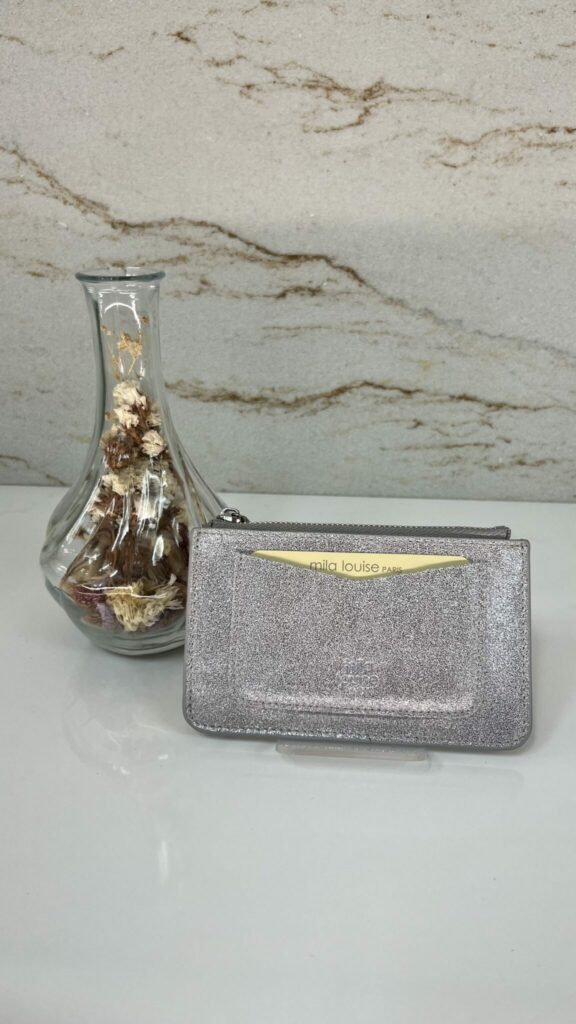 Porte-carte Mimi X cuir Mila Louise azur – Image 3