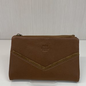 Portefeuille femme Prun cuir Mila Louise ocre