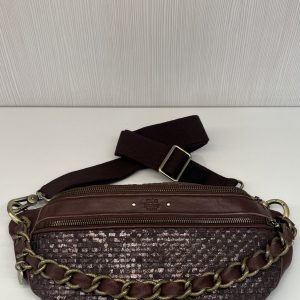 Sac banane Petra W Mila Louise cuir auburn