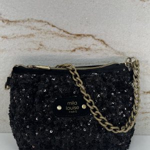 Sac pochette Maty sequin Mila Louise noir