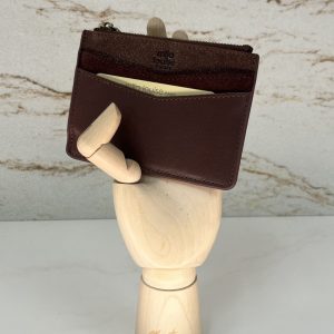 Porte-cartes / porte monnaie Rolae C cuir Mila Louise auburn