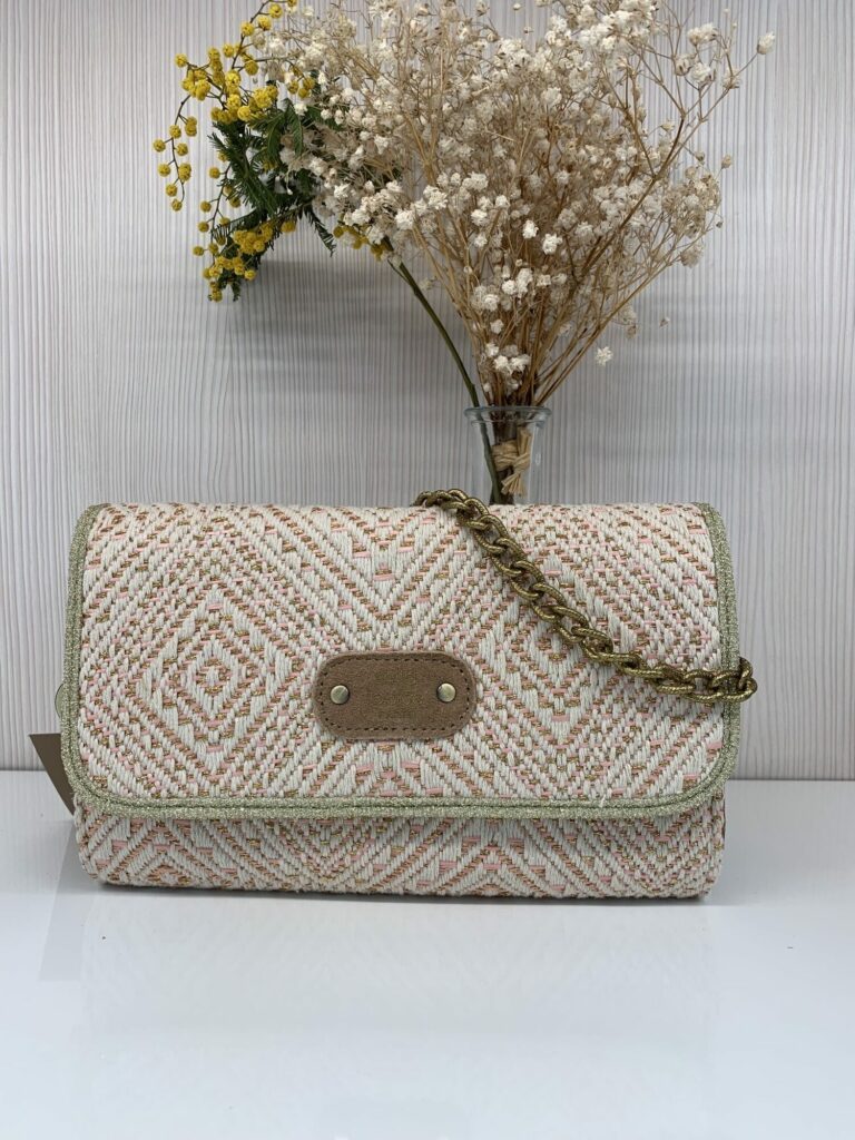 Petite pochette en toile Rose Mila Louise