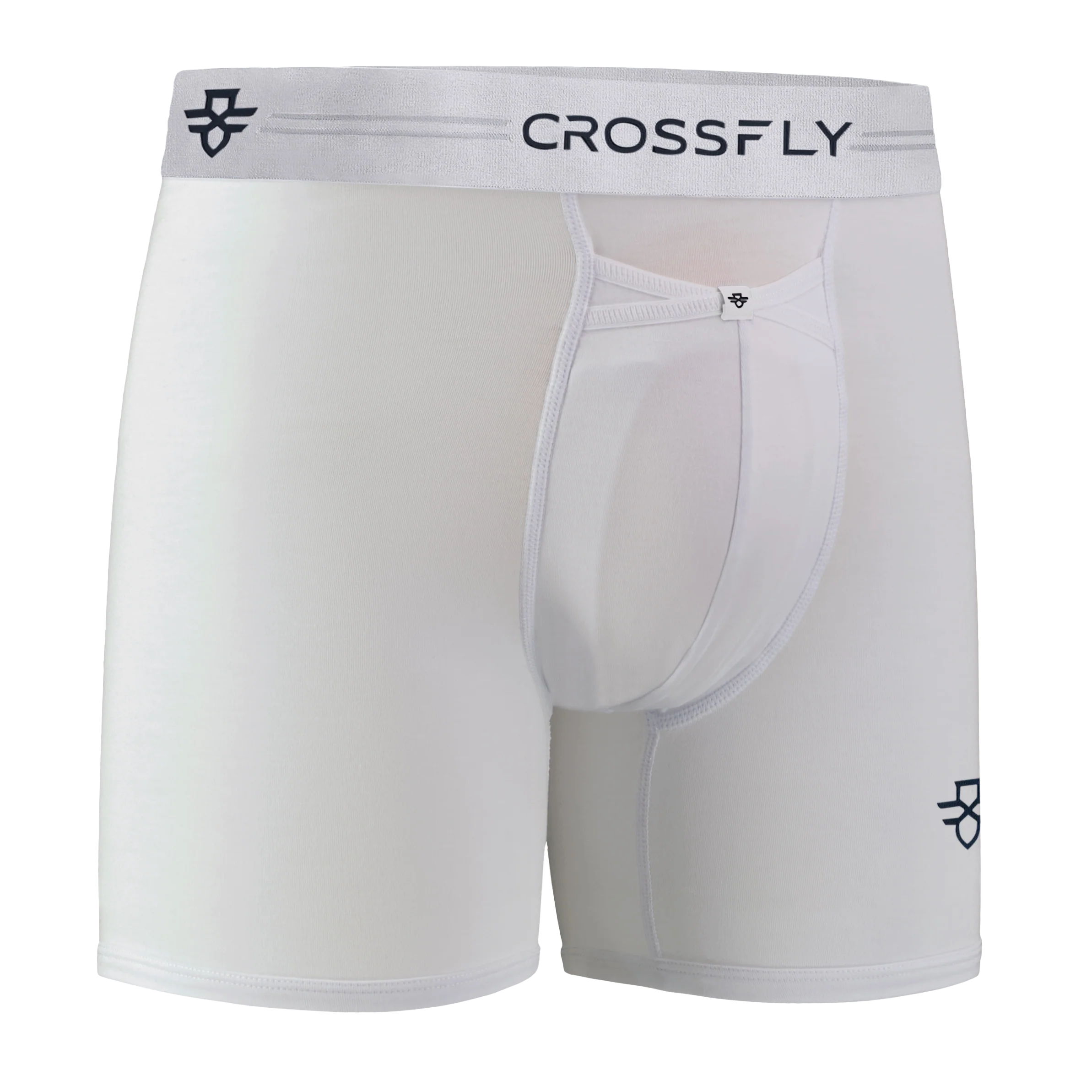 3-pack: IKON Trio Men's 6" Boxers - White Mono – Image 7