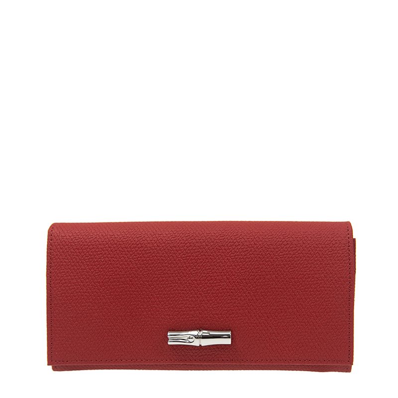 Portefeuille Long À Rabat Roseau Longchamp – rouge – Image 4