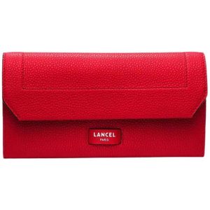 Portefeuille slim à rabat Ninon Lancel rouge