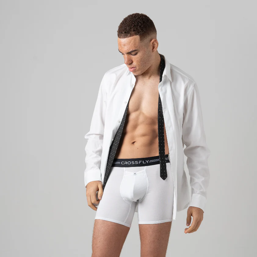 3-pack: IKON Trio Men's 6" Boxers - White Mono – Image 2