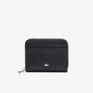 Petit portefeuille zippé Daily City Lacoste Noir