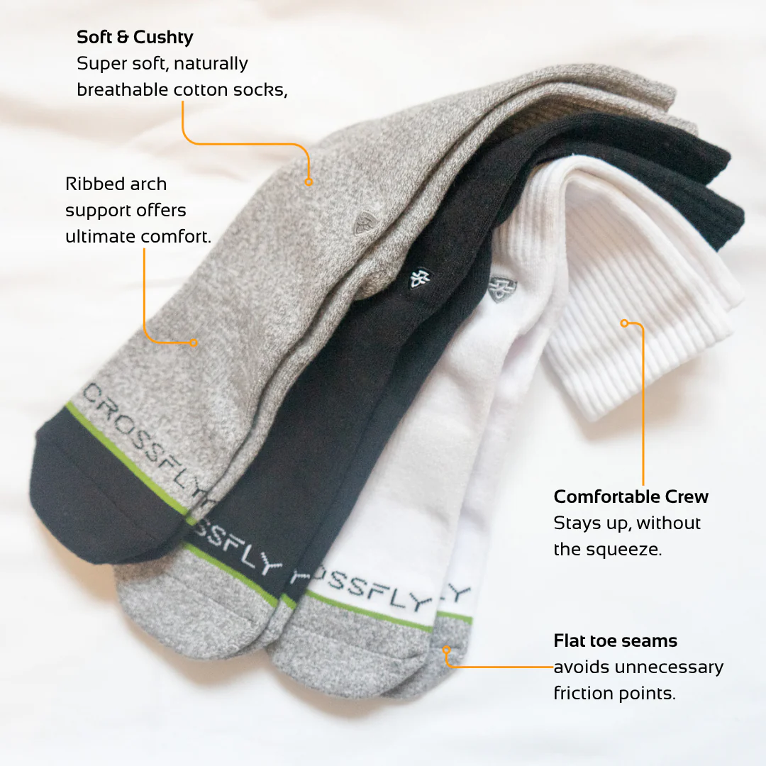 3-pack Original Men's 12" Crew Socks (White) – Image 2