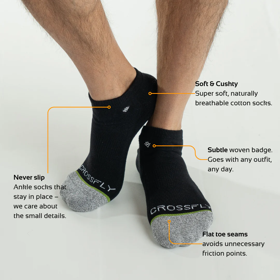 3-pack Original Men's Low Cut Socks (Black) – Image 2