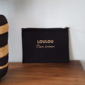 La pochette denim Black LOULOU MON AMOUR