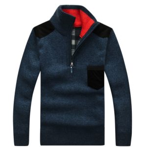 Pull en laine doublé polaire pour homme