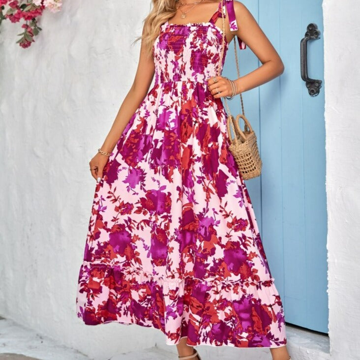Robe Longue d’Eté à Fleurs pour Femme Boho – Image 2