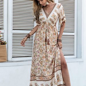 Robe Maxi à Fleurs Style Boho