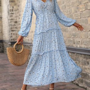 Robe Longue Fleurie Automne