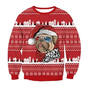 Pull de Noël Chien 3D
