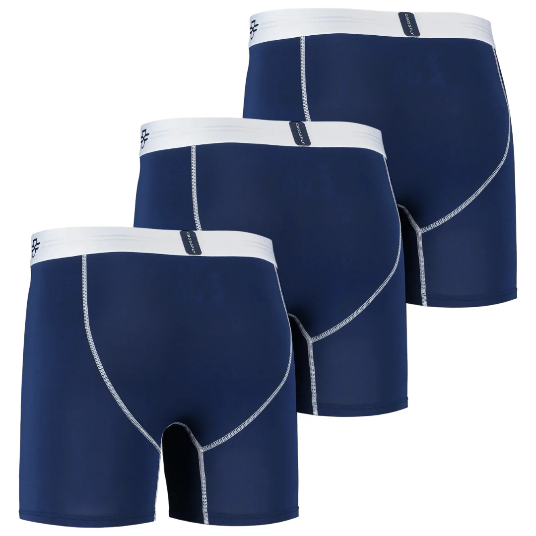 3-Pack: IKON X Men's 6" Boxers - Navy/White – Image 4