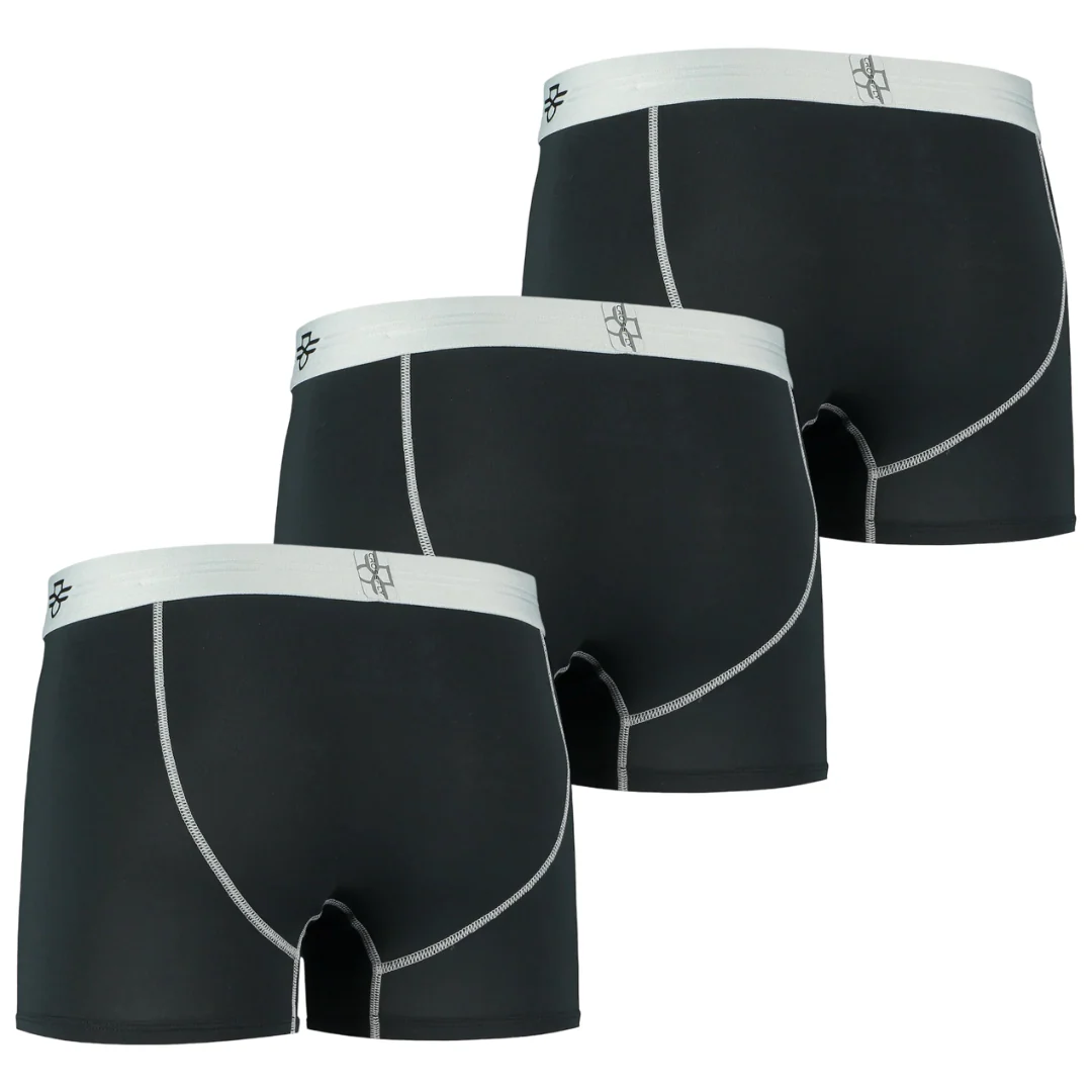 3-Pack: IKON X Men's 3" Trunks - Black/Silver – Image 4