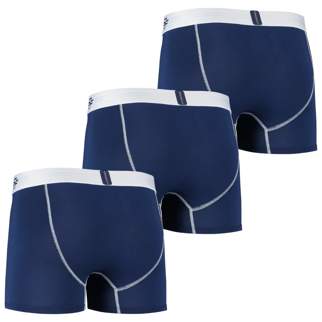 3-Pack: IKON X Men's 3" Trunks - Navy/White – Image 4