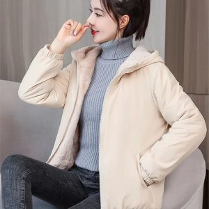 Veste imperméable doublée en polaire pour femme