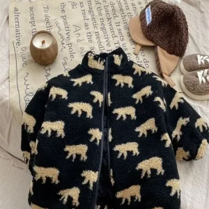 Veste polaire bébé à motifs
