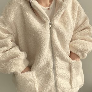 Veste polaire à capuche pour femme