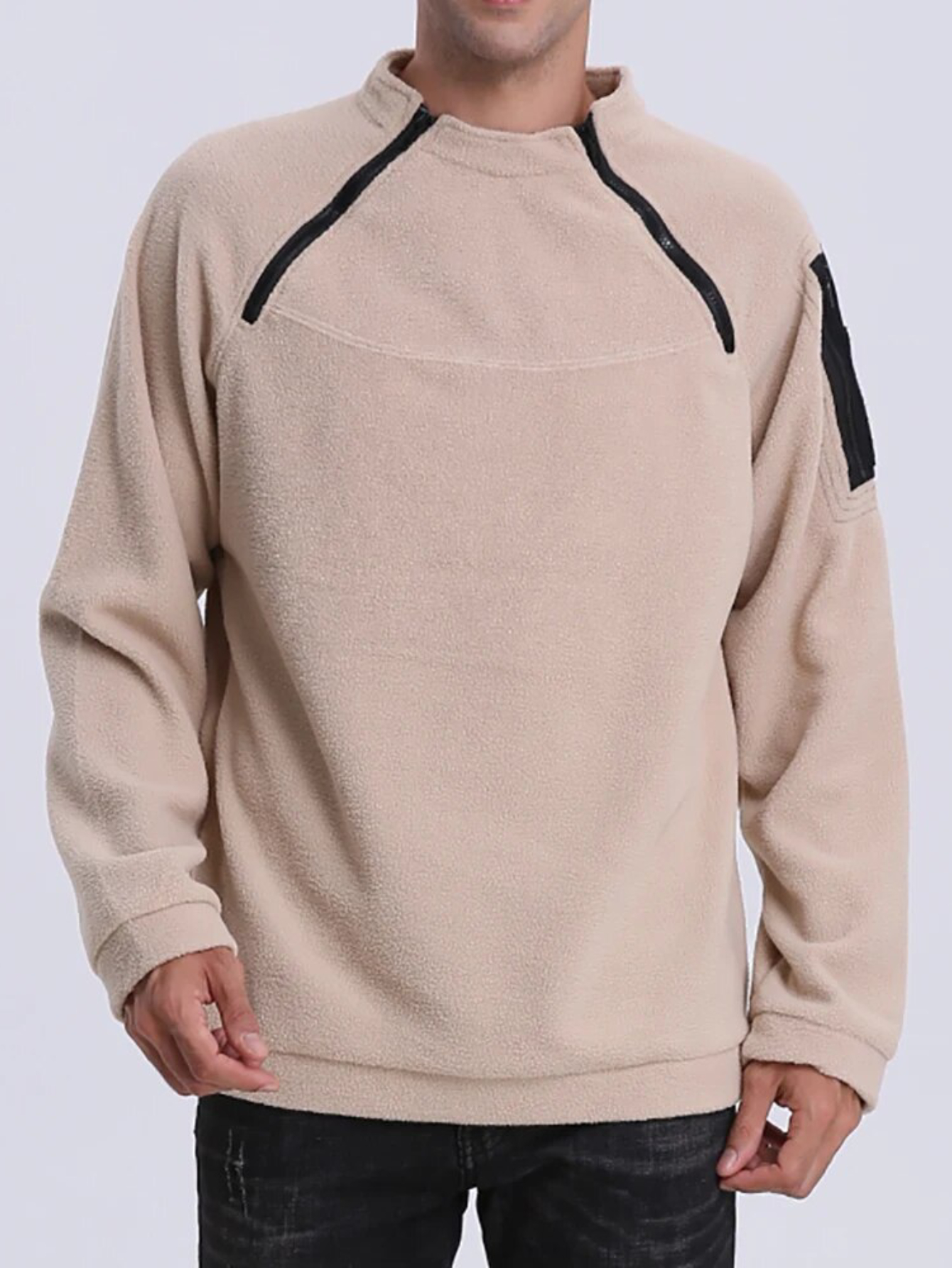 Pull de camionneur en polaire pour homme