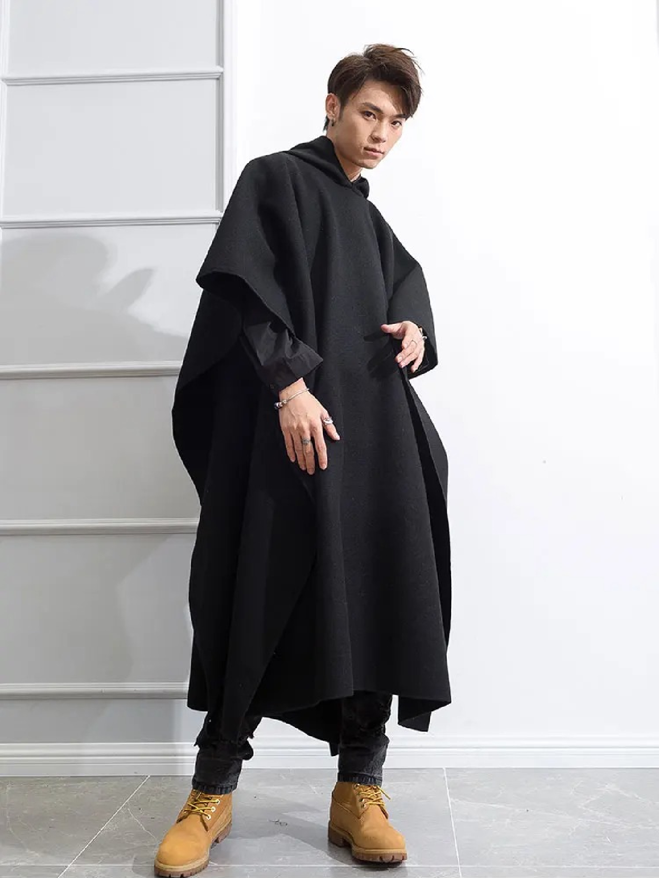 Cape poncho polaire pour homme – Image 2