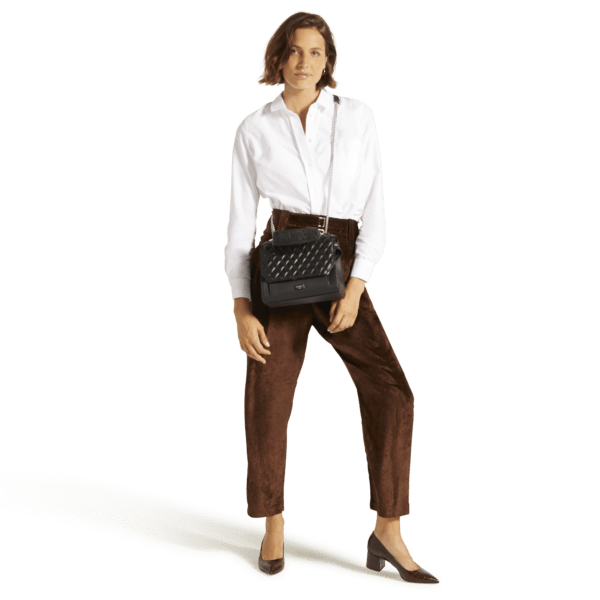 Sac rabat avec poignée Matelassé Ninon M de Lancel Noir – Image 3