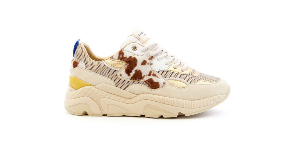 Baskets femme Sarafini Carla Gold Cow