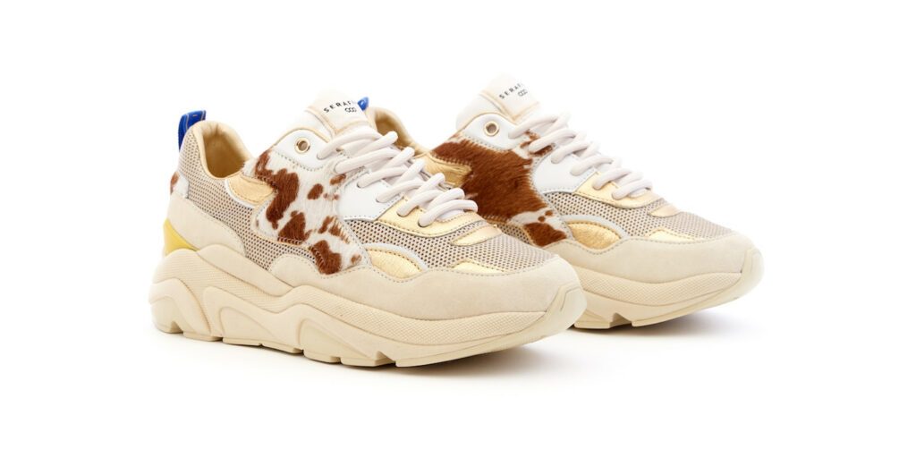 Baskets femme Sarafini Carla Gold Cow – Image 3