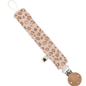 Attache tétine gaze / Leopard