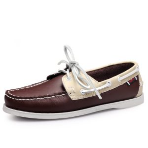 Chaussure Bateau Marron Et Beige
