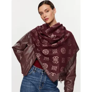Echarpe Fynna Kefiah Bordeaux logo Guess