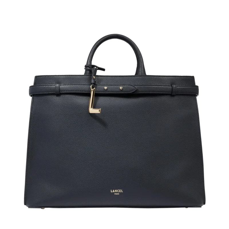 Grand sac cabas cuir Faubourg noir Lancel – Image 2