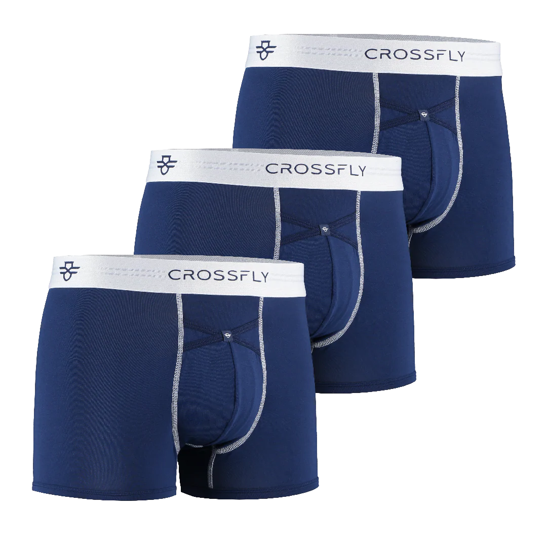3-Pack: IKON X Men's 3" Trunks - Navy/White